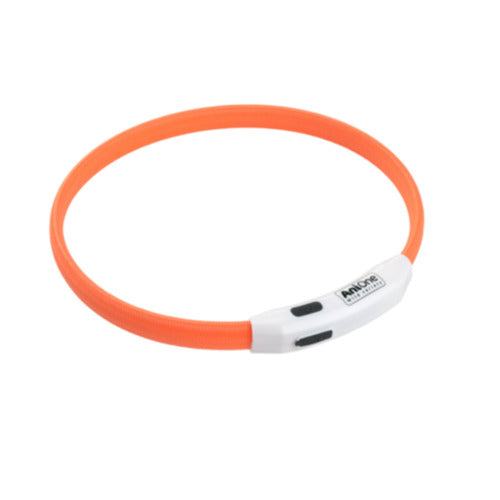 LED Nylonlyshalsbånd S/M ca 300m synlighed orange