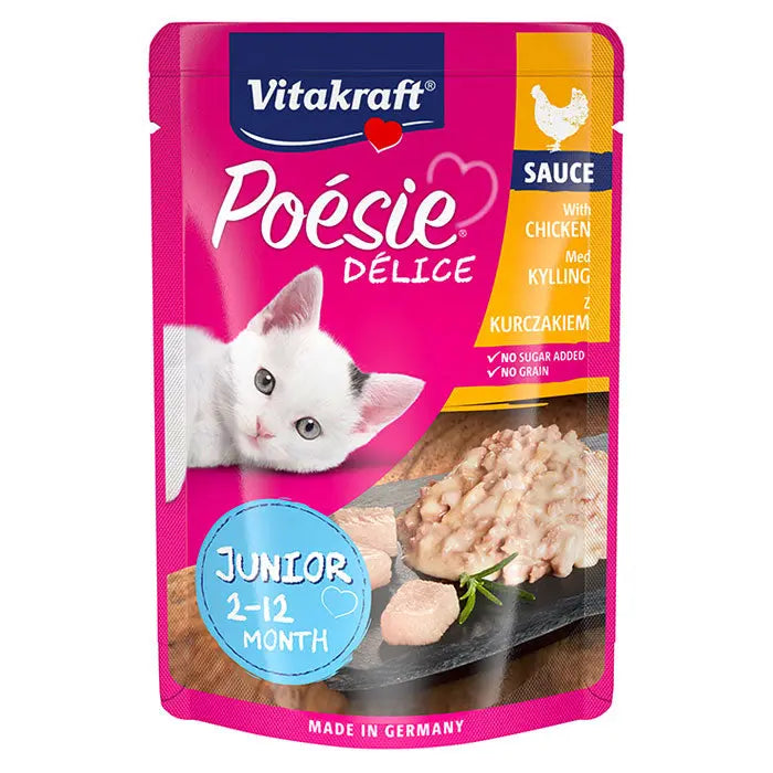 Junior Poésie Délice Sauce, pouch kyllingefilet 85 g - Maxi Zoo Danmark