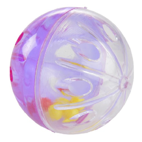 Kattelegetøj rasslebold 4 stk/pk 5 cm ass farve