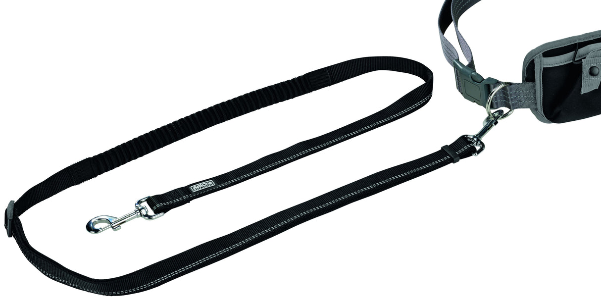 Løbeline til bælte 2,5 m sort