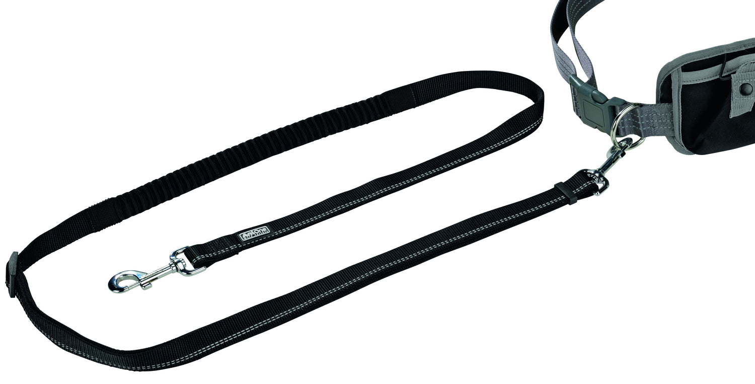 Løbeline til bælte 2,5 m sort