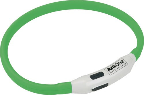 Lyshalsbånd Blinking Mini silikone 35 cm grøn