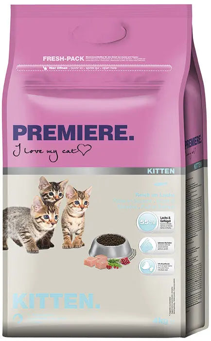 Kitten fjerkræ og laks 4 kg - Maxi Zoo Danmark