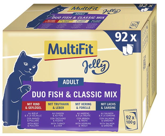 Adult Jelly Duo menuboks fisk & classic mix 92 x 100 g