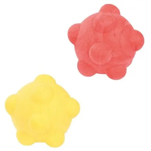 TPR skum bold Wiffle 7 cm ass farver gul/rød - Maxi Zoo Danmark