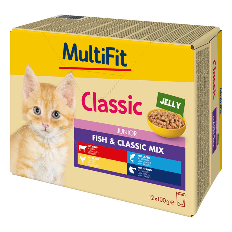 Junior Jelly, menuboks fisk & classic mix 12 x 100 g