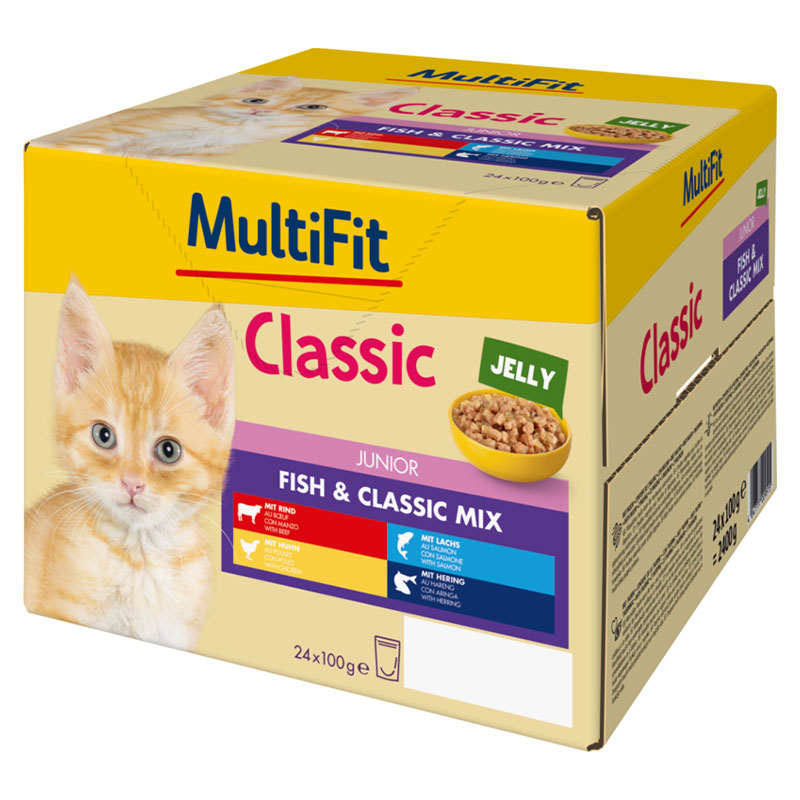 Junior Jelly, menuboks fisk & classic mix 24 x 100 g