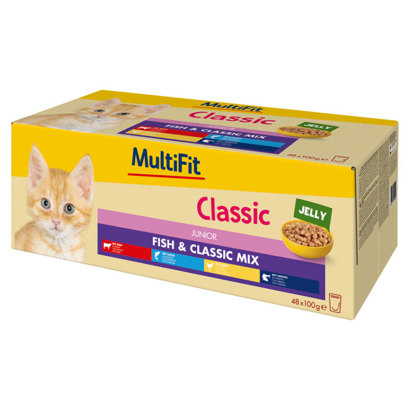 Junior Jelly, menuboks fisk & classic mix 48 x 100 g