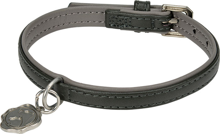 Kunstlæderhalsbånd Deluxe XXXS grå