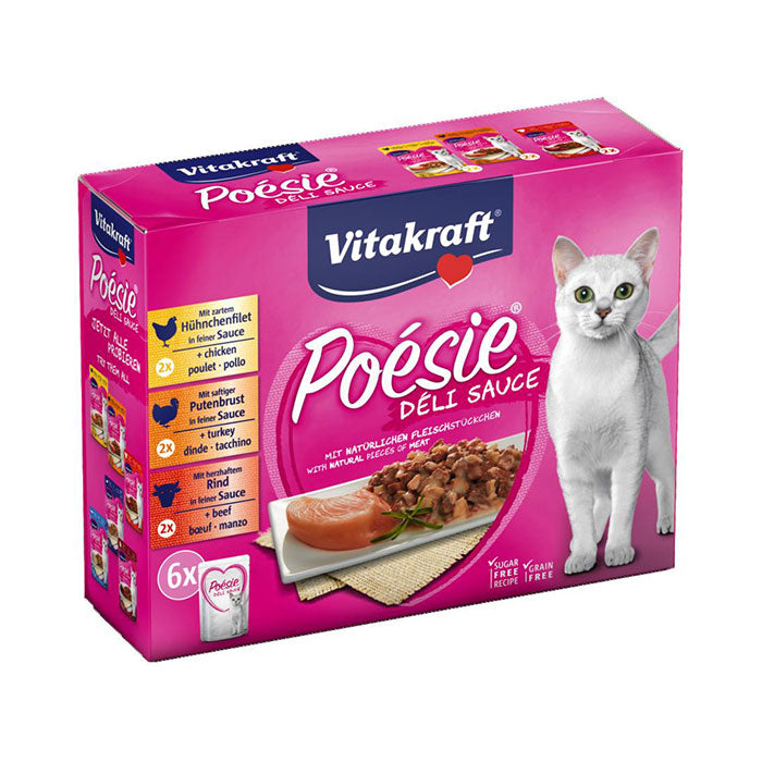 Adult Poésie Déli Sauce, menu 3 varianter 6x85 g