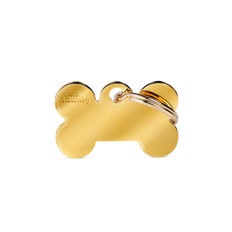 Navneskilt ben guld lille small 1,9x3 cm guld