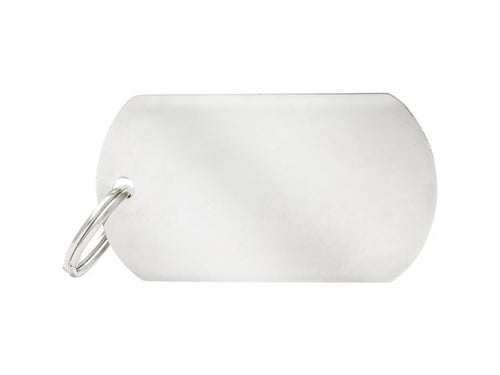 Navnetegn militær big 2,85x5 cm sølv