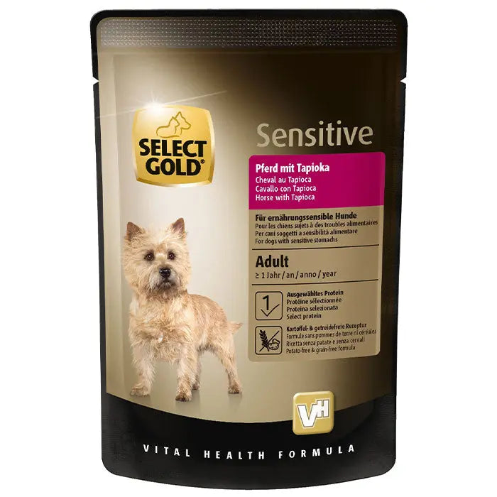 Sensitive pouch Hest og tapioca 100 g - Maxi Zoo Danmark