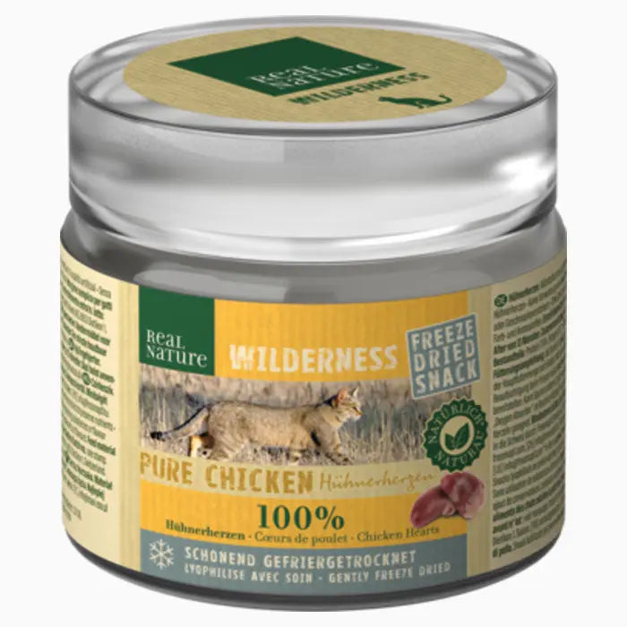 Wilderness frysetørret snack Kylling hjerte 25 g - Maxi Zoo Danmark