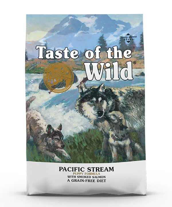 Puppy Pacific Stream kornfrit laks 12,2 kg - Maxi Zoo Danmark