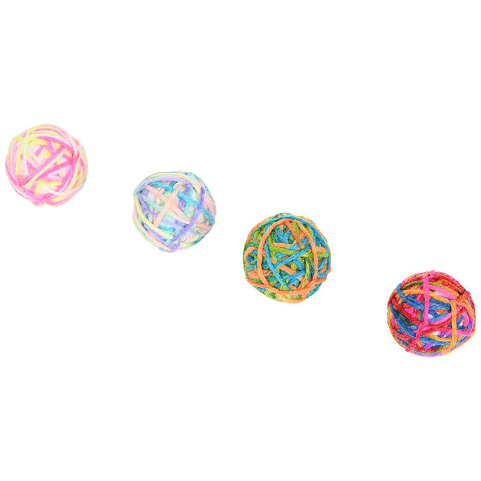 Kattelegetøj bomuldsbold ass farver