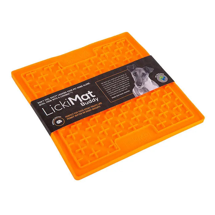 LickiMat Orginal 20 cm orange - Maxi Zoo Danmark