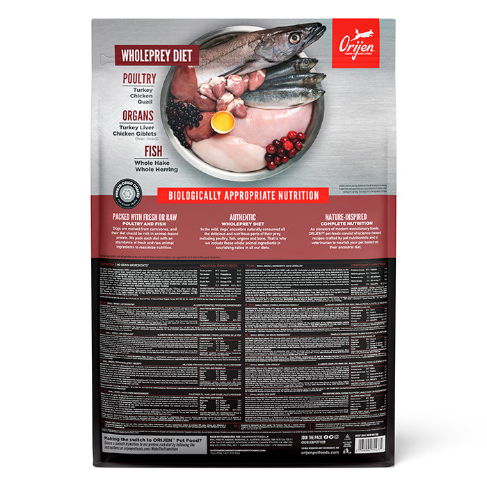 ORIJEN Small Breed Kalkun, kylling og fisk 4,5 kg