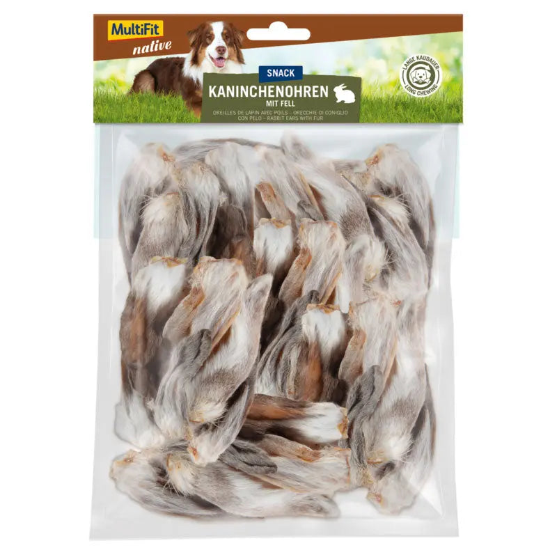 Native kanin øre med pels 100 g - Maxi Zoo Danmark