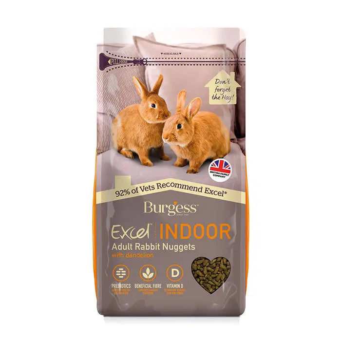 Burgess Excel Kanin Indoor Adult 1,5 Kg - Maxi Zoo Danmark