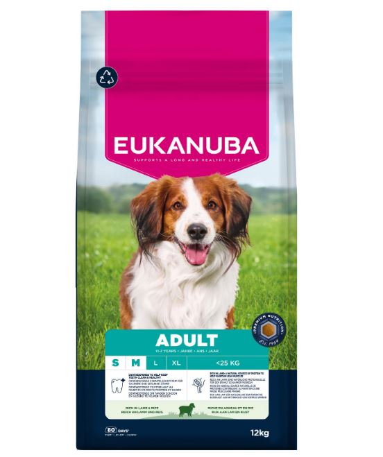 Euk Adult Small & Medium Lam og ris 12 kg