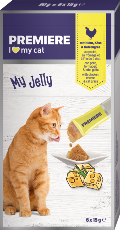 My JellyKylling, ost og cat græs 6x10 g - Maxi Zoo Danmark