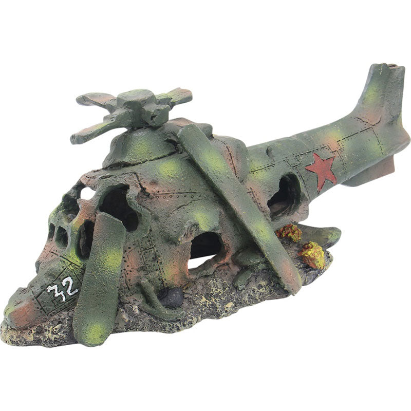 Akvarie Dekoration Helikopter 26x11x11 cm