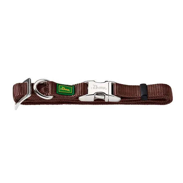 Nylonhalsbånd Alu-Strong Basic XL 46-65 cm brun - Maxi Zoo Danmark