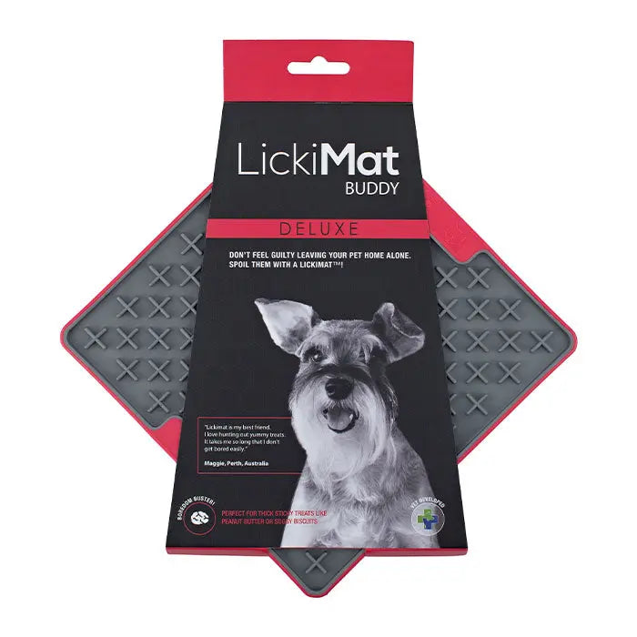 LickiMat Deluxe 20 cm rød - Maxi Zoo Danmark