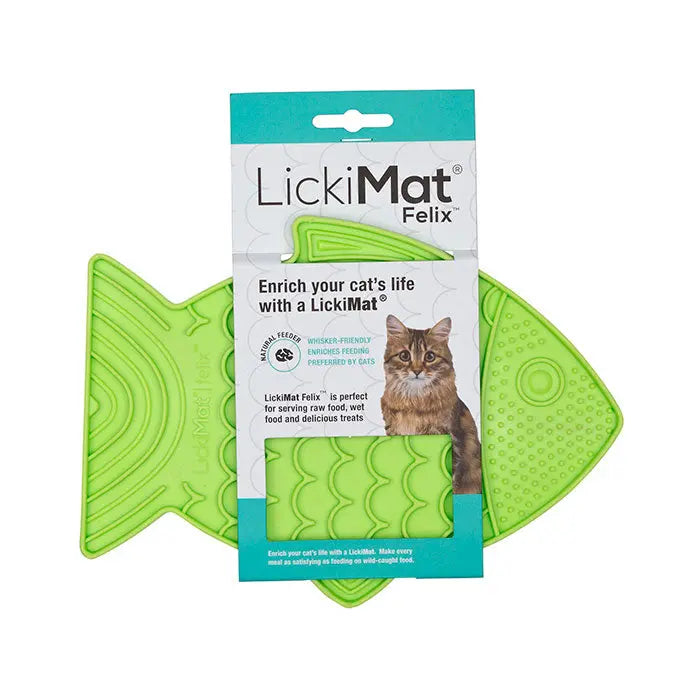 LickiMat Felix Kat 22x15 cm grøn - Maxi Zoo Danmark