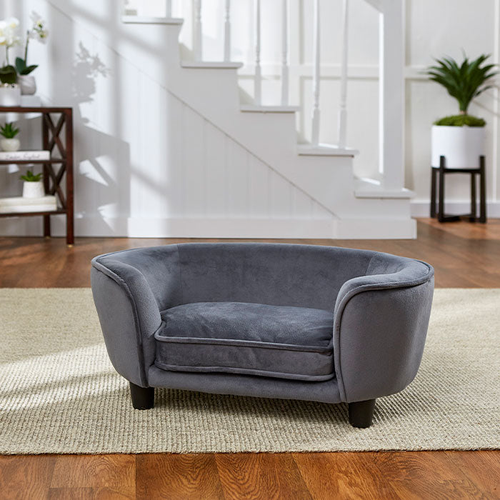 Coco hundesofa plys Grå