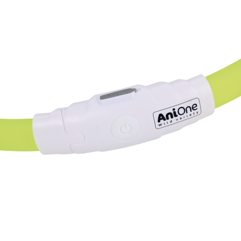 Lyshalsbånd Blinking Silikone 65 cm gul