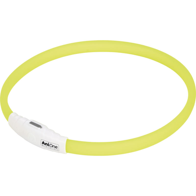 Lyshalsbånd Blinking Silikone 65 cm gul