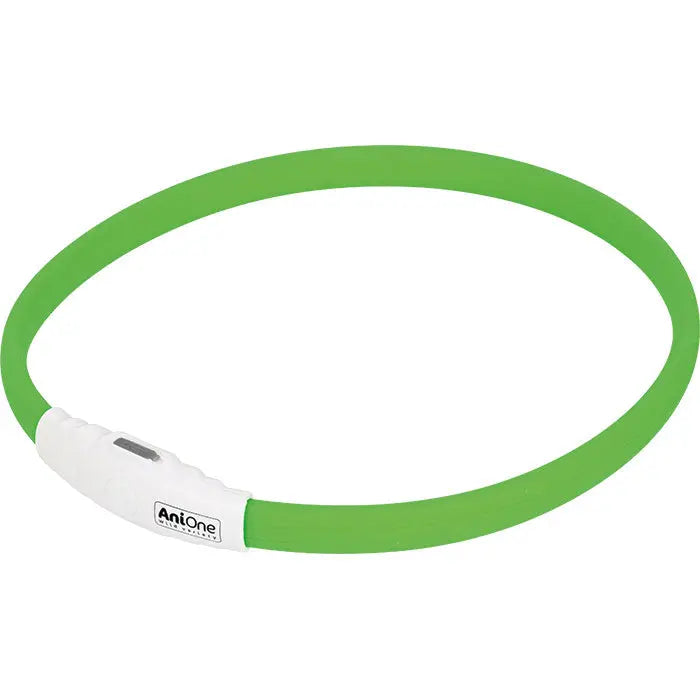 Lyshalsbånd Blinking Silikone 65 cm grøn - Maxi Zoo Danmark