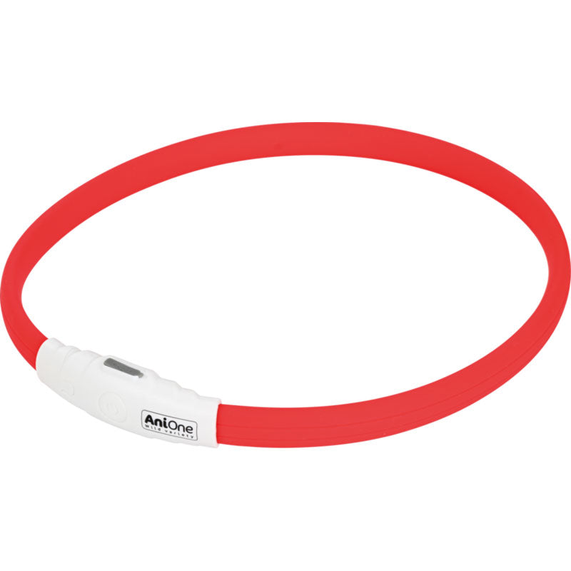 Lyshalsbånd Blinking Silikone 65 cm rød