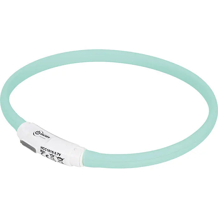 Lyshalsbånd Blinking Candy 35 cm turkis - Maxi Zoo Danmark