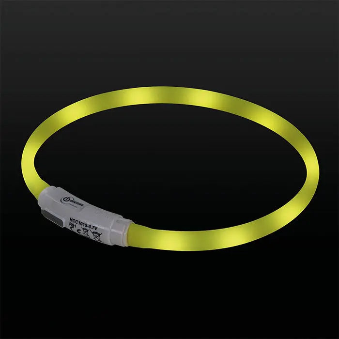 Lyshalsbånd Blinking Candy 45 cm gul - Maxi Zoo Danmark