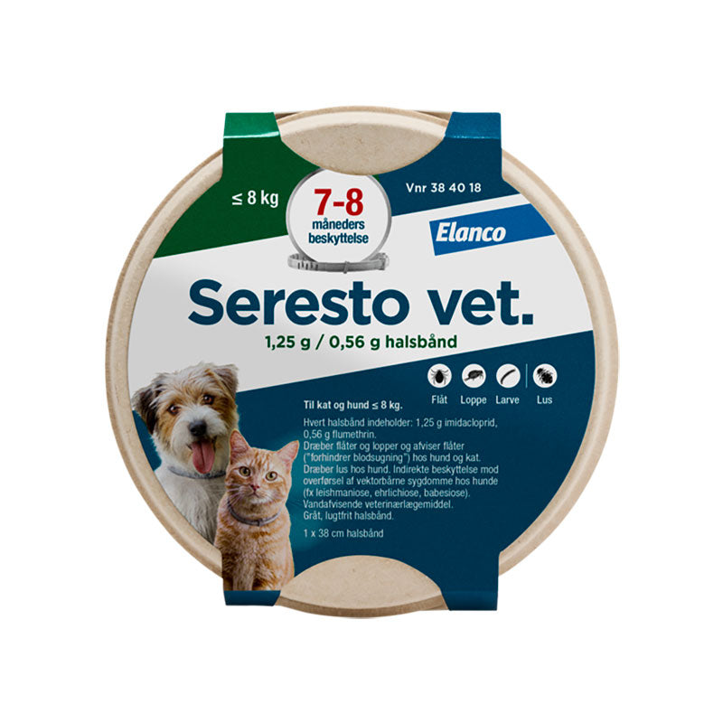 Loppehalsbånd small under 8 kg