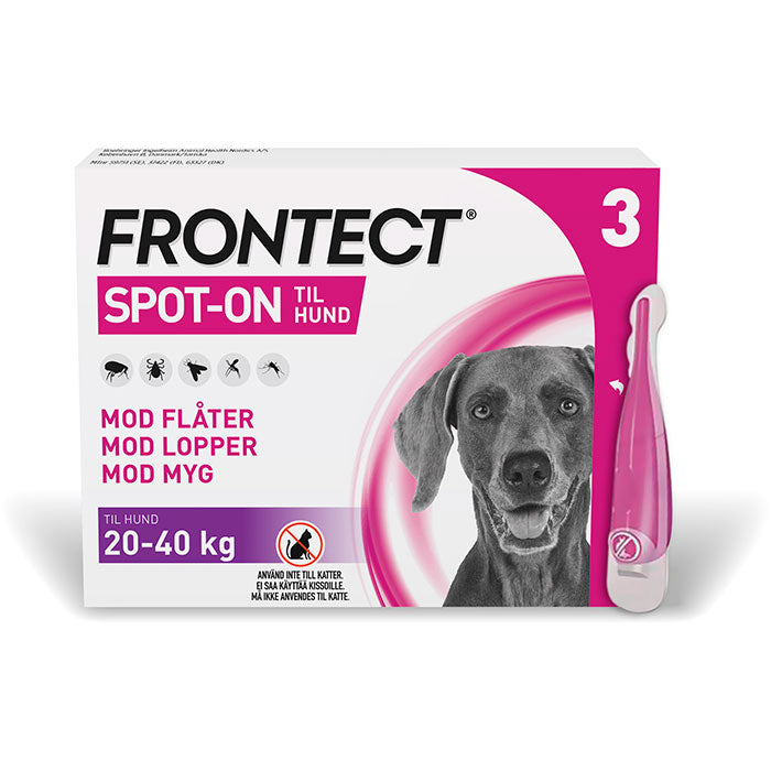Flåt-,Myg-& Loppemiddel Spot-on 20-40 kg 3x4 ml