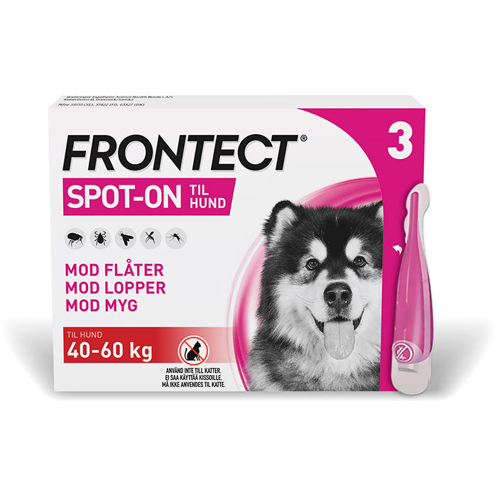 Flåt-,Myg-& Loppemiddel Spot-on 40-60 kg 3x6 ml