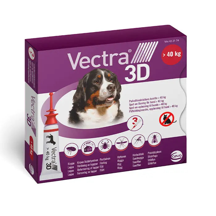 Flåt-og Loppemiddel 3x8 ml over 40 kg - Maxi Zoo Danmark