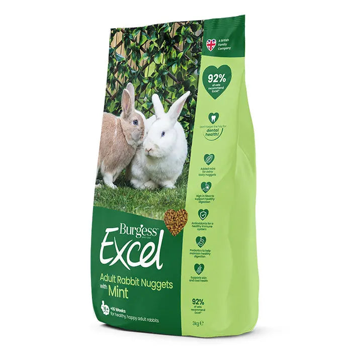 Excel kanin adult mint 3 kg - Maxi Zoo Danmark