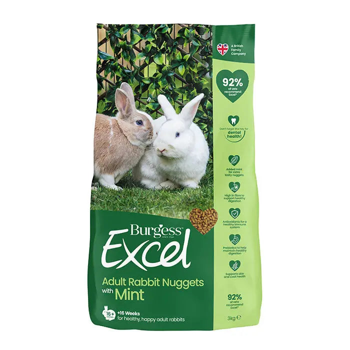Excel kanin adult mint 3 kg - Maxi Zoo Danmark