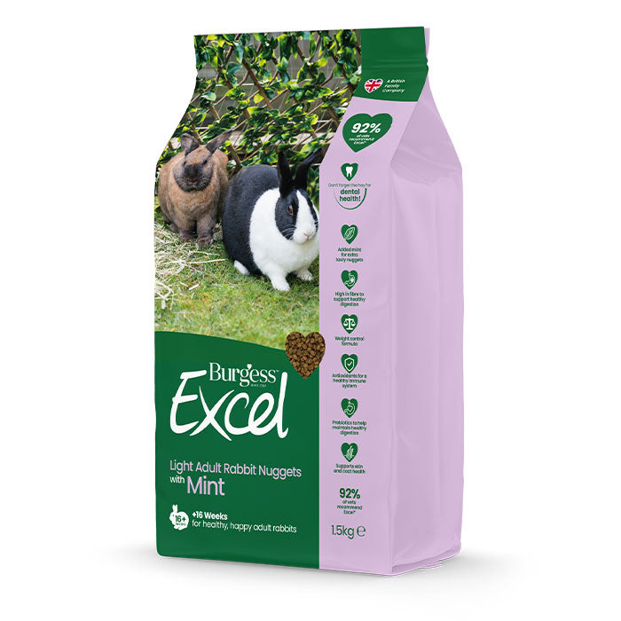 Excel kanin Light adult mint 1,5 kg