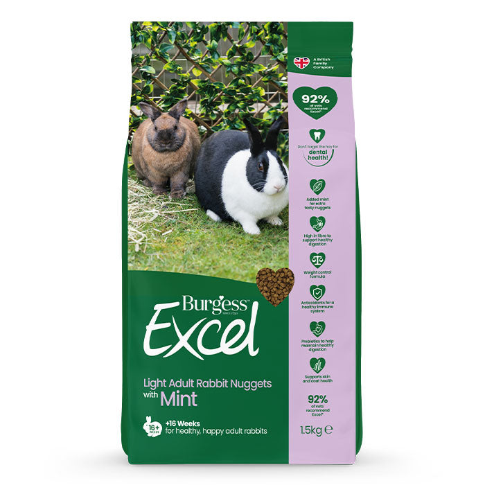 Excel kanin Light adult mint 1,5 kg