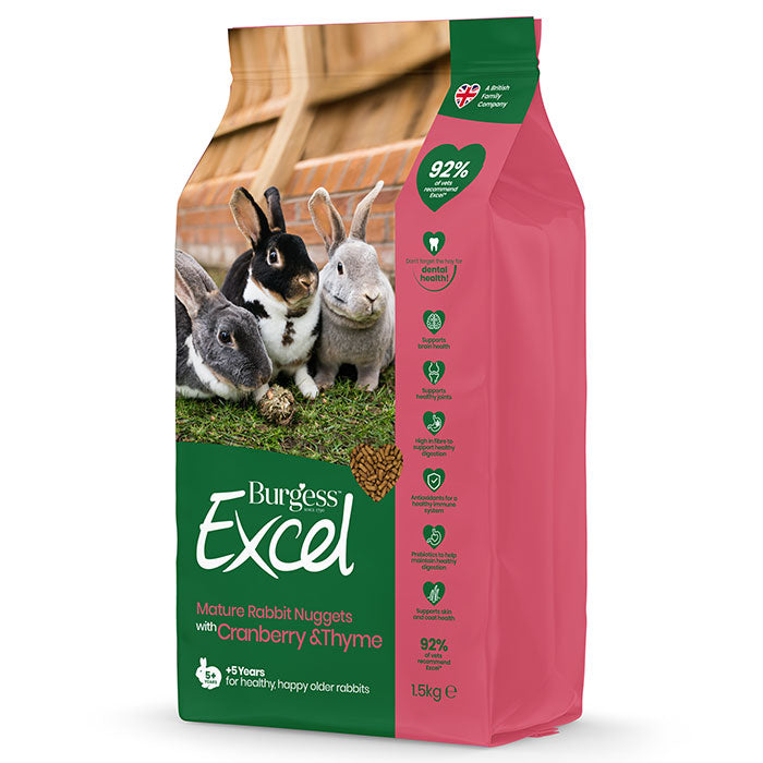 Excel kanin senior tranebær & timian 1,5 kg