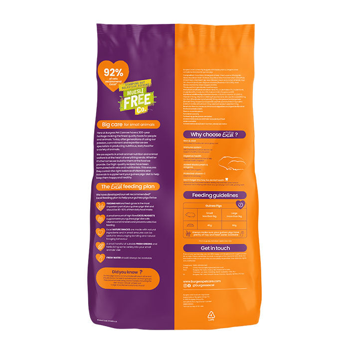 Excel marsvin adult solbær & oregano 1,5 kg