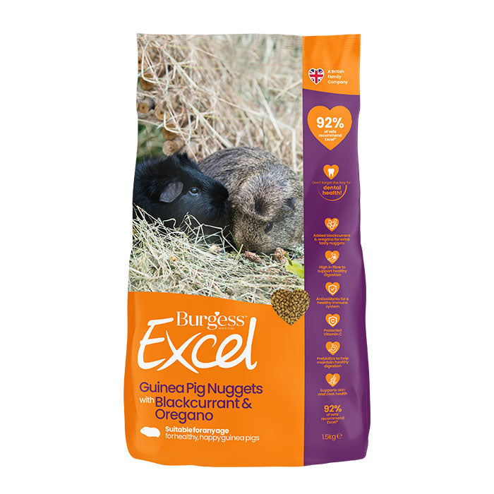 Excel marsvin adult solbær & oregano 1,5 kg