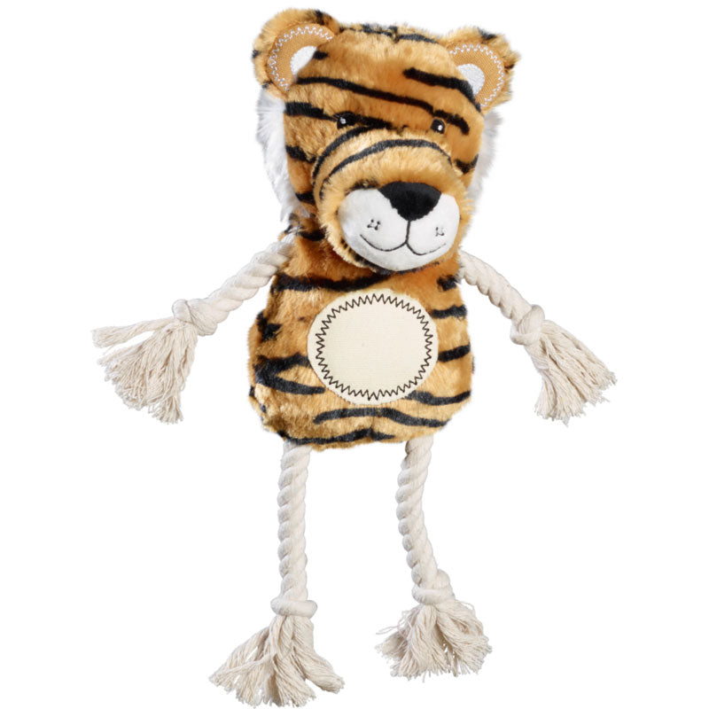 Hundelegetøj tiger m/reb 30x20 cm
