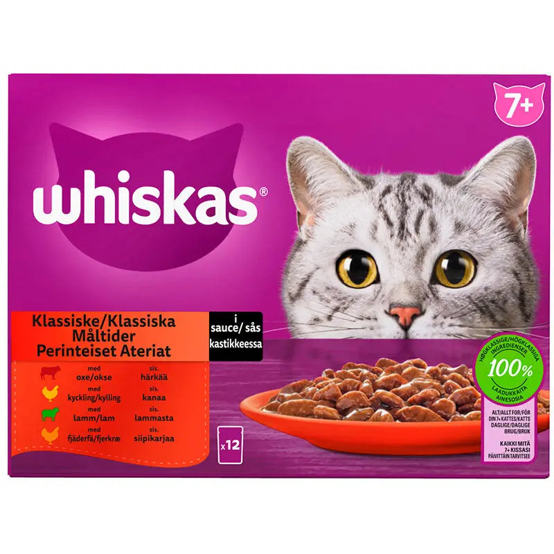 Senior, Sovs menuboks pouch klassisk menu 12x85g - Maxi Zoo Danmark